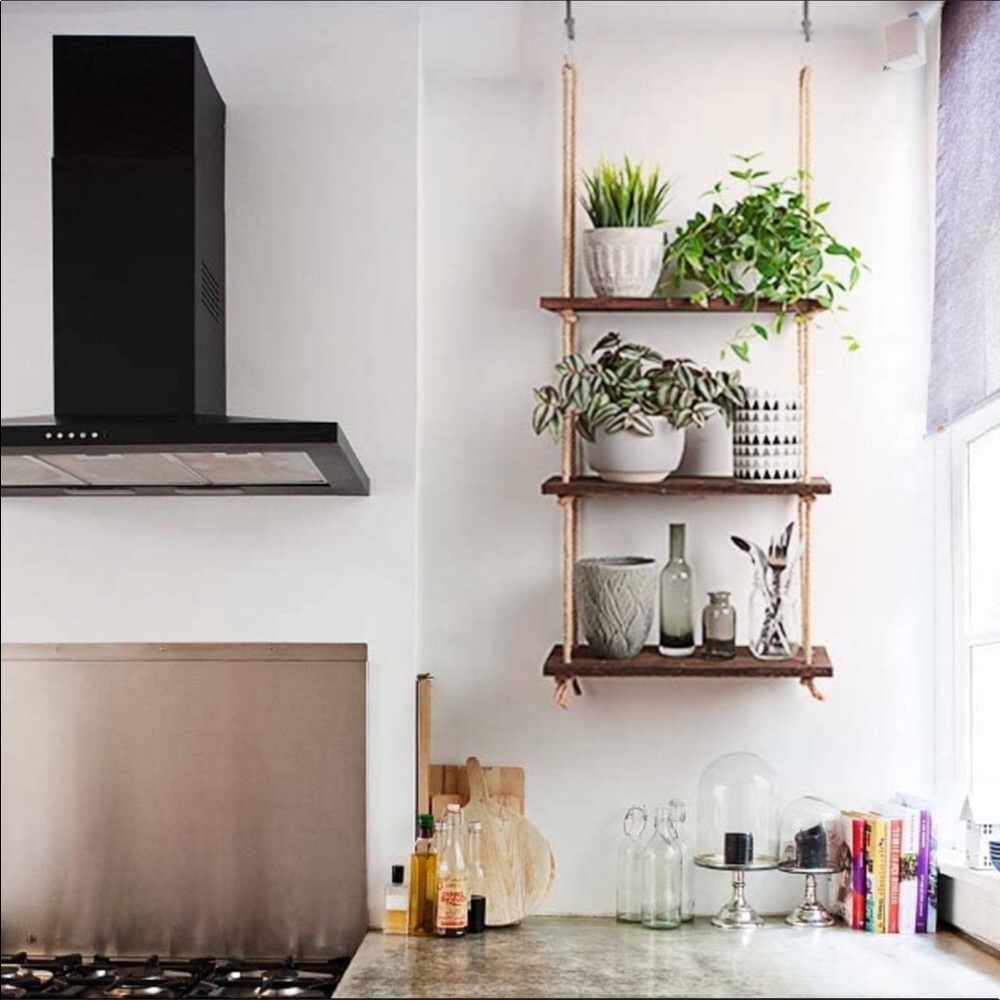 3 Tier Roped Wooden Storage Rack - Picture 2 of 5